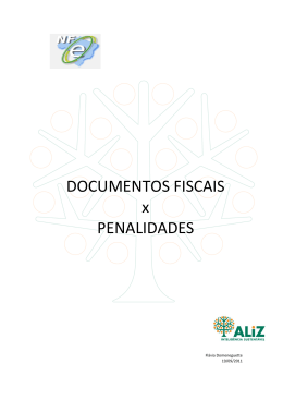 DOCUMENTOS FISCAIS x PENALIDADES