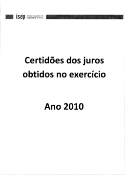 25. certidões dos juros obtidos no exercício