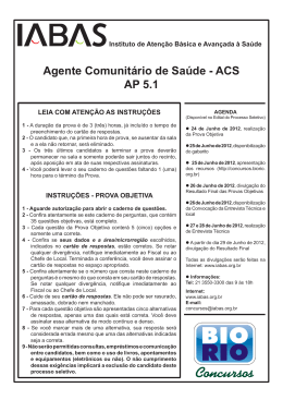 Agente Comunitário de Saúde - ACS AP 5.1