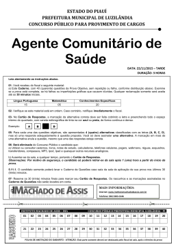 Agente Comunitário de Saúde - Instituto Machado de Assis