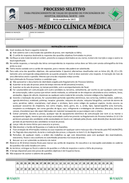 N405 - MÉDICO CLÍNICA MÉDICA - Pró