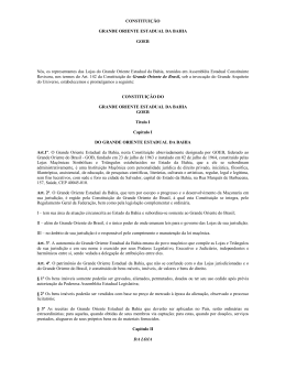 CONSTITUI&Ccedil;&Atilde;O GRANDE ORIENTE ESTADUAL DA BAHIA GOEB