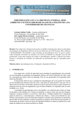 Aprendizagem Ativa na Disciplina Energia, Meio