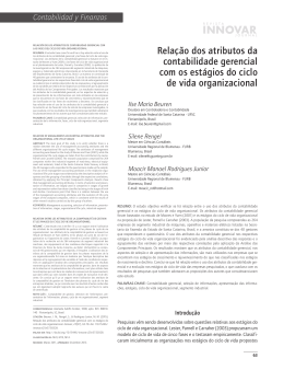 Relação dos atributos da contabilidade gerencial com os estágios