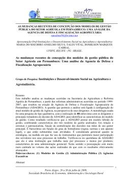 As mudan&ccedil;as recentes de concep&ccedil;&atilde;o dos modelos de