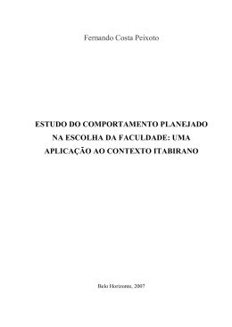 Fernando Costa Peixoto ESTUDO DO COMPORTAMENTO