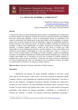 E A NOTA&Ccedil;&Atilde;O NUM&Eacute;RICA, COMO EST&Aacute;?