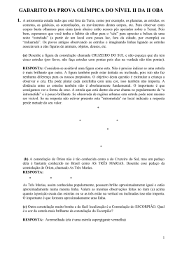GABARITO DA PROVA OL&Iacute;MPICA DO N&Iacute;VEL II DA II OBA