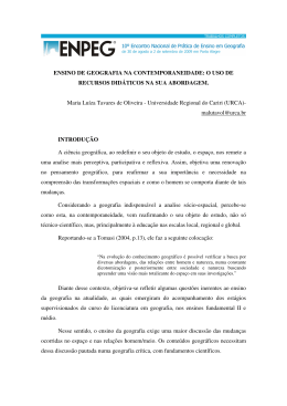 ENSINO DE GEOGRAFIA NA CONTEMPORANEIDADE: O USO DE