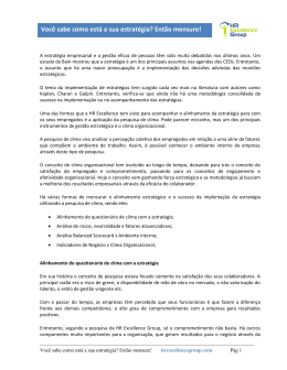 Voc&ecirc; sabe como est&aacute; a sua estrat&eacute;gia?