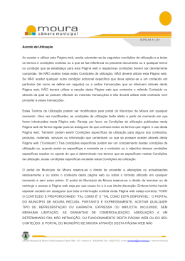 Direitos de Utiliza&ccedil;&atilde;o - C&acirc;mara Municipal de Moura