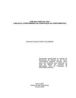 COM QUE CORPO EU VOU? A BELEZA E A PERFORMANCE NA