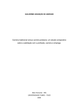 Carreira tradicional versus carreira proteana