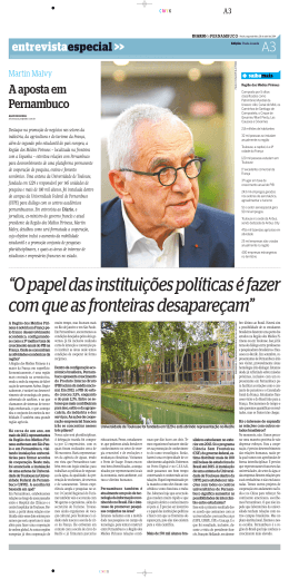 &ldquo;Opapeldasinstitui&ccedil;&otilde;espol&iacute;ticas&eacute;fazer com que as fronteiras