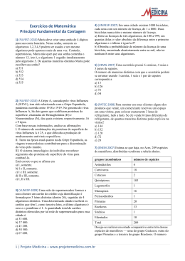 Exerc&iacute;cios de Matem&aacute;tica Princ&iacute;pio Fundamental