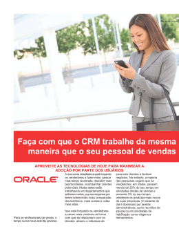 Fa&ccedil;a com que o CRM trabalhe da mesma maneira que o seu