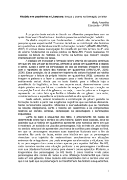 1 Hist&oacute;ria em quadrinhos e Literatura: leveza e drama na forma&ccedil;&atilde;o