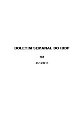 boletim semanal do ibdp - Associação dos Juízes Federais do Brasil