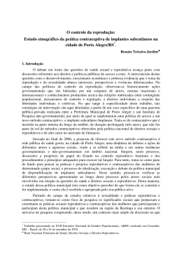 Estudo etnogr&aacute;fico da pr&aacute;tica contraceptiva de implantes
