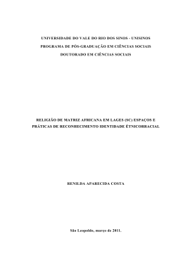 Religião de matriz africana em Lages