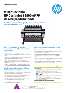 Multifuncional HP Designjet T3500 eMFP de alta produtividade