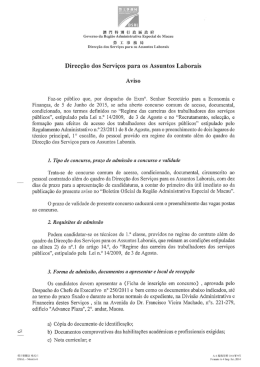 )irec窑氢o doS Servi窖()S para oS ASSuntoS LaboraiS