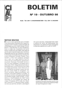 Boletim nº- 19 Outubro 1998