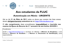Aos estudantes da FLUC