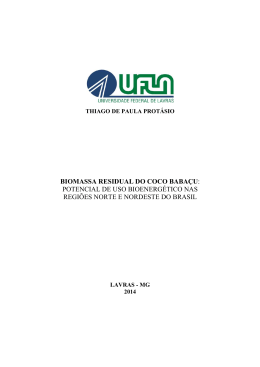potencial de uso bioenerg&eacute;tico nas regi&otilde;es norte e