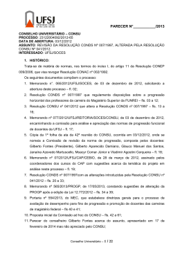 Proposta de substitutivo da Resolu&ccedil;&atilde;o de progress&atilde;o e