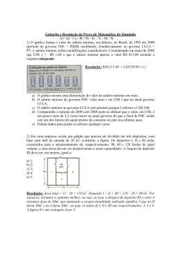 Gabarito e Resolu&ccedil;&atilde;o da Prova de Matem&aacute;tica do Simulado 1d / 2d