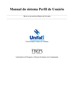 Manual PSP &ndash; Vers&atilde;o 1 - Perfil - PRPPG - Unifal-MG