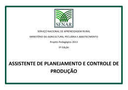 SERVI&Ccedil;O NACIONAL DE APRENDIZAGEM RURAL