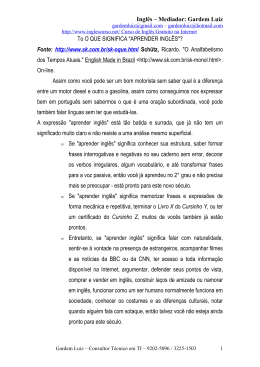 Ingl&ecirc;s T&eacute;cnico - Prof. Gardem Luiz