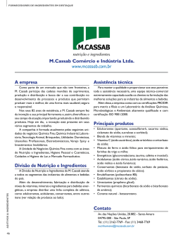 M.Cassab Comércio e Indústria Ltda. www.mcassab.com.br Contato