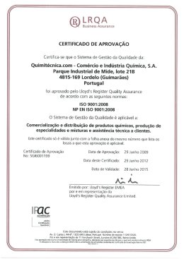 ISO 9001 - Quimit&eacute;cnica.com