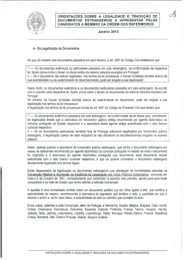 Instru&ccedil;&otilde;es para Legaliza&ccedil;&atilde;o e Tradu&ccedil;&atilde;o de Documentos