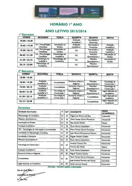 HOR&Aacute;RIO I&ordm; ANO