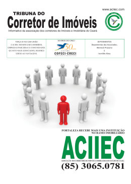 Jornal da Tribuna - ACIIEC – Associação dos Corretores de Imóveis