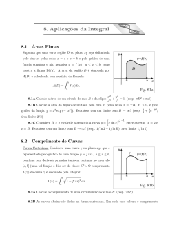 Aplica&ccedil;&otilde;es da Integral