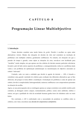 CAPÍTULO 8 Programação Linear Multiobjectivo