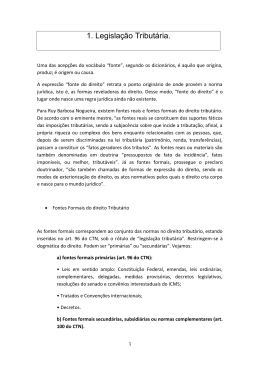 1. Legislação Tributária. - Professor Eduardo Sabbag