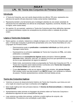 Teoria Ing&ecirc;nua dos Conjuntos