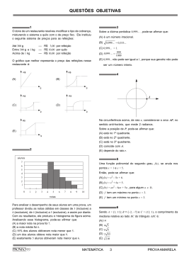 Prova de Matem tica AMARELA