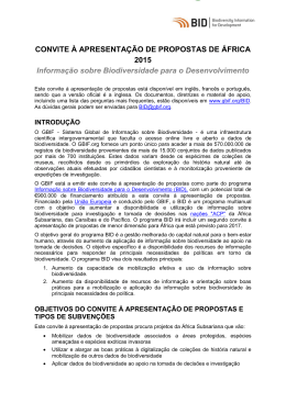CONVITE &Agrave; APRESENTA&Ccedil;&Atilde;O DE PROPOSTAS DE &Aacute;FRICA 2015