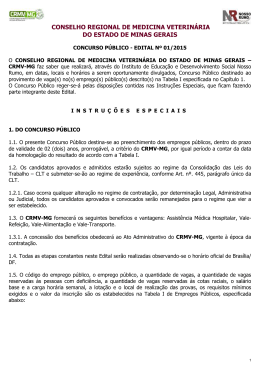 Edital de Abertura - CRMV-MG