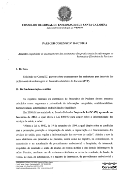 CONSELHO REGIONAL DE ENFERMAGEM DE SANTA