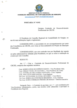 sEvaÇo PÚBLICO FEDERAL coNsELHo REGIONAL DE