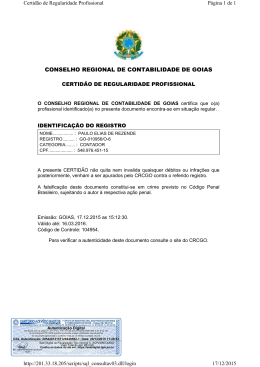 CONSELHO REGIONAL DE CONTABILIDADE DE GOIAS