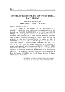 CONSELHO REGIONAL DE EDUCAÇÃO FÍSICA DA 7” REGIAO